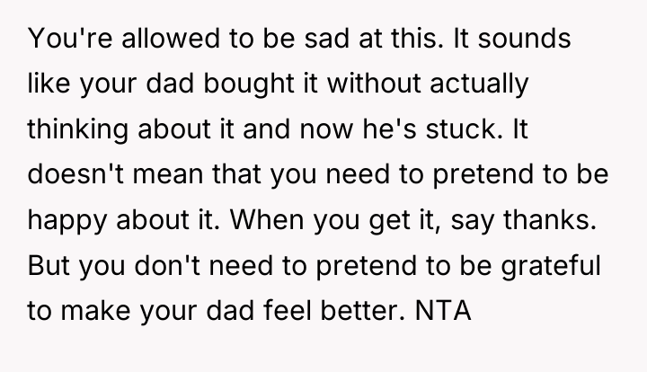 You're allowed to be sad at this. It sounds like...