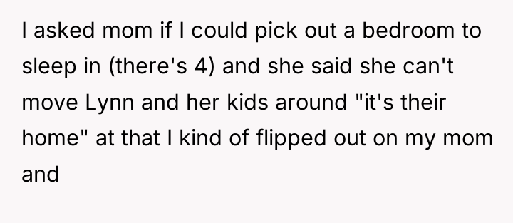 I asked mom if I could pick out a bedroom...