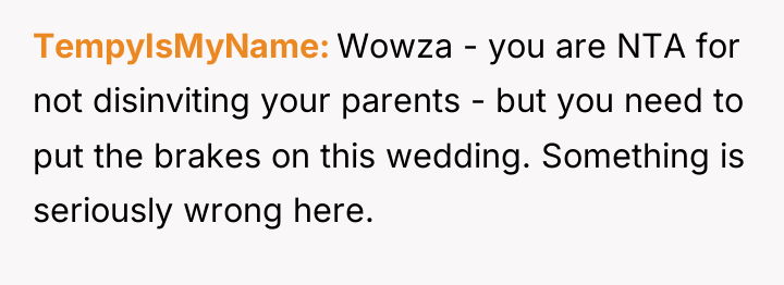 TempyIsMyName Wowza - you are NTA for not disinviting your...