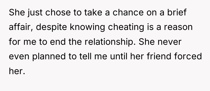 She just chose to take a chance on a brief...