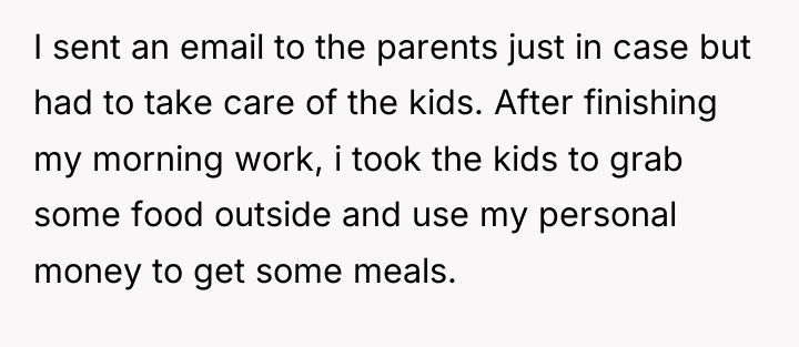 I sent an email to the parents just in case...
