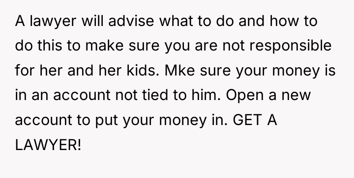A lawyer will advise what to do and how to...