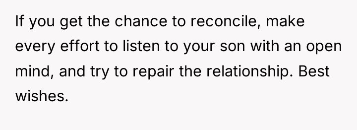 If you get the chance to reconcile, make every effort...