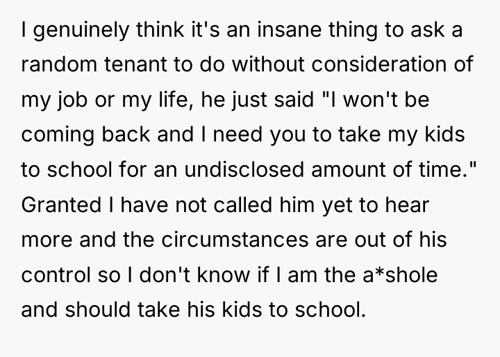 I genuinely think it's an insane thing to ask a...