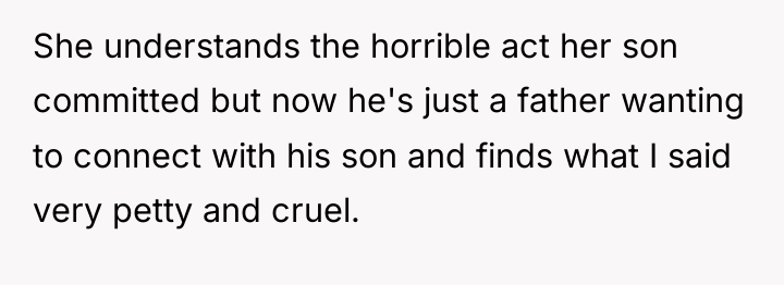 She understands the horrible act her son committed but now...