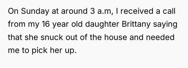 On Sunday at around 3 a.m, I received a call...
