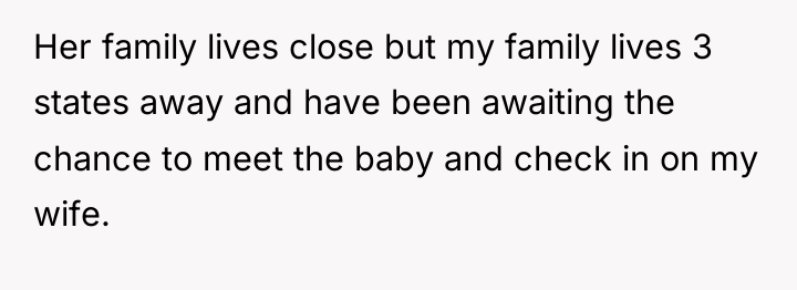 Her family lives close but my family lives 3 states...