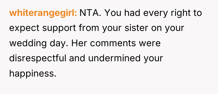 whiterangegirl NTA. You had every right to expect support from...
