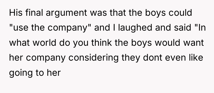 His final argument was that the boys could "use the...
