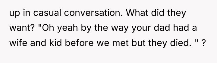 up in casual conversation. What did they want? "Oh yeah...