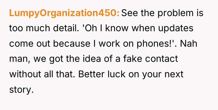 LumpyOrganization450 See the problem is too much detail. 'Oh I...