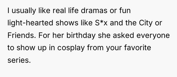 I usually like real life dramas or fun light-hearted shows...