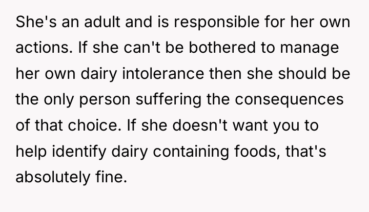 She's an adult and is responsible for her own actions....
