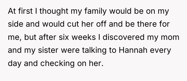At first I thought my family would be on my...