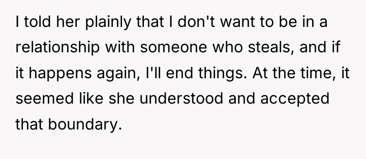 I told her plainly that I don't want to be...