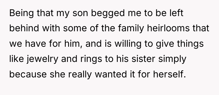 Being that my son begged me to be left behind...