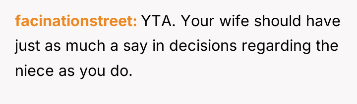 facinationstreet YTA. Your wife should have just as much a...