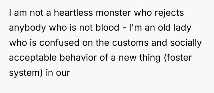I am not a heartless monster who rejects anybody who...