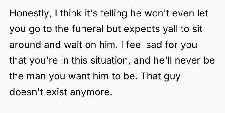 Honestly, I think it's telling he won't even let you...