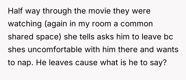 Half way through the movie they were watching (again in...