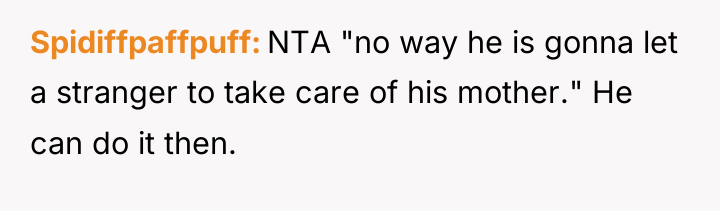 Spidiffpaffpuff NTA "no way he is gonna let a stranger...