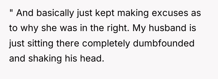 " And basically just kept making excuses as to why...