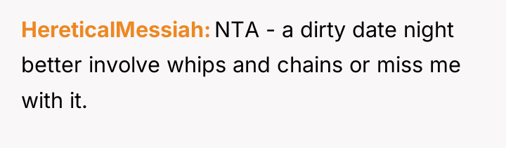 HereticalMessiah NTA - a dirty date night better involve whips...