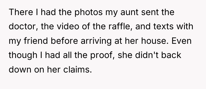 There I had the photos my aunt sent the doctor,...