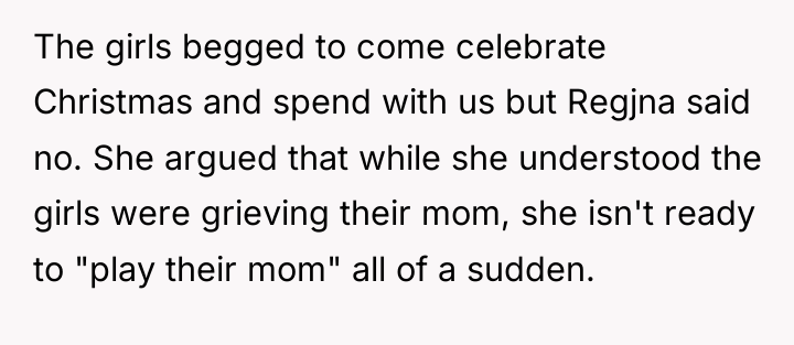 The girls begged to come celebrate Christmas and spend with...