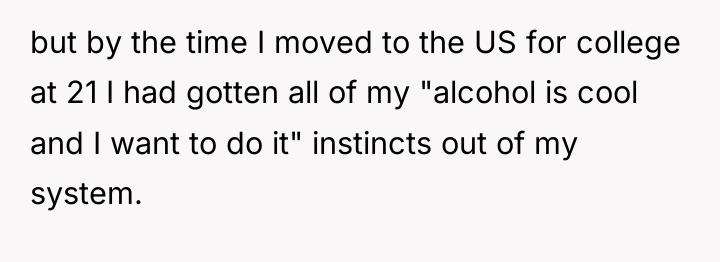 but by the time I moved to the US for...