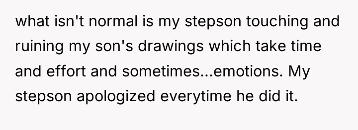 what isn't normal is my stepson touching and ruining my...
