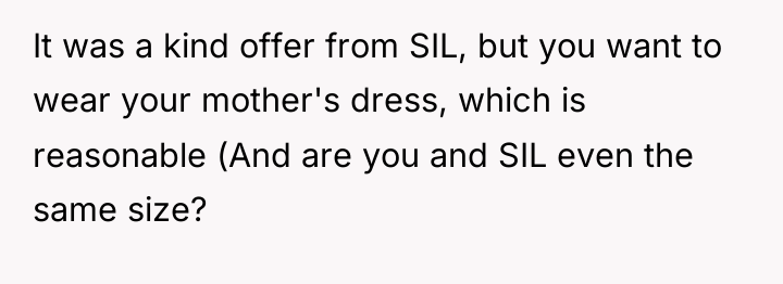 It was a kind offer from SIL, but you want...