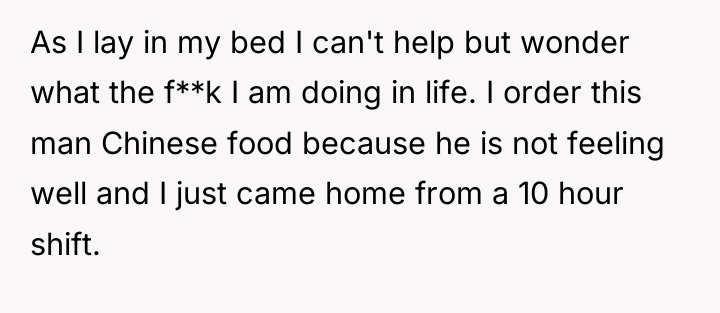 As I lay in my bed I can't help but...