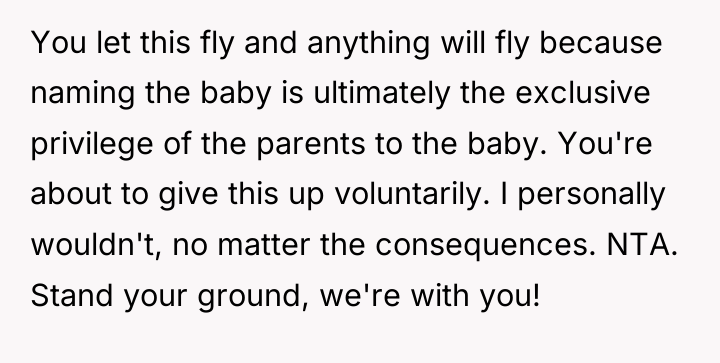 You let this fly and anything will fly because naming...