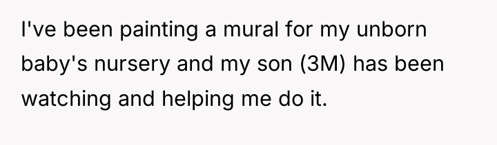 I've been painting a mural for my unborn baby's nursery...