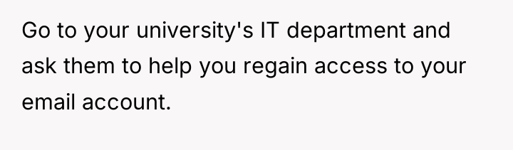 Go to your university's IT department and ask them to...