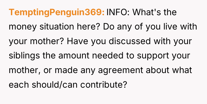 TemptingPenguin369 INFO: What's the money situation here? Do any of...