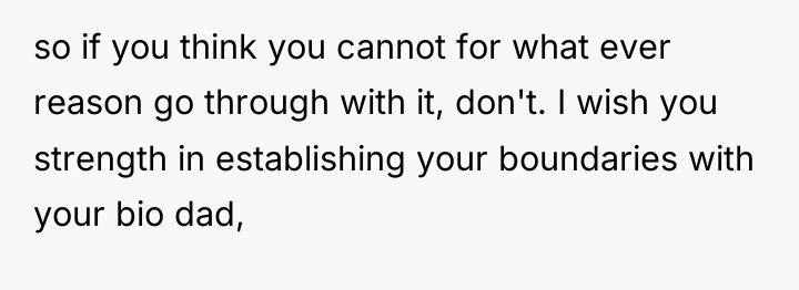 so if you think you cannot for what ever reason...