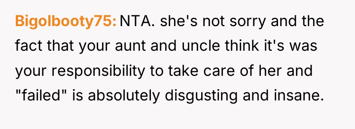 Bigolbooty75 NTA. she's not sorry and the fact that your...