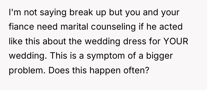 I'm not saying break up but you and your fiance...