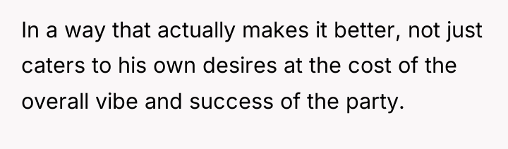 In a way that actually makes it better, not just...
