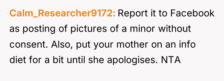 Calm_Researcher9172 Report it to Facebook as posting of pictures of...
