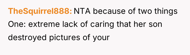 TheSquirrel888 NTA because of two things One: extreme lack of...