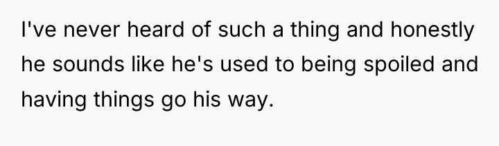 I've never heard of such a thing and honestly he...