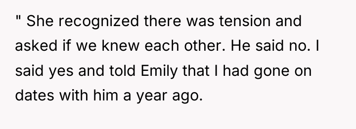 " She recognized there was tension and asked if we...