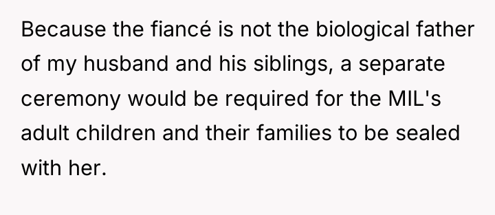 Because the fiancé is not the biological father of my...