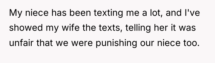 My niece has been texting me a lot, and I've...