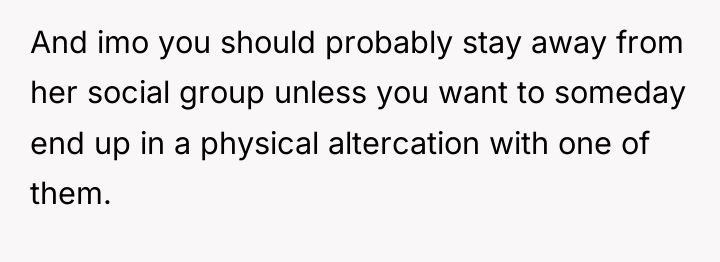 And imo you should probably stay away from her social...