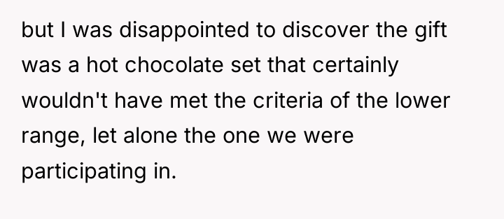 but I was disappointed to discover the gift was a...