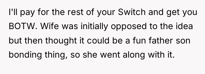 I'll pay for the rest of your Switch and get...